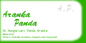 aranka panda business card